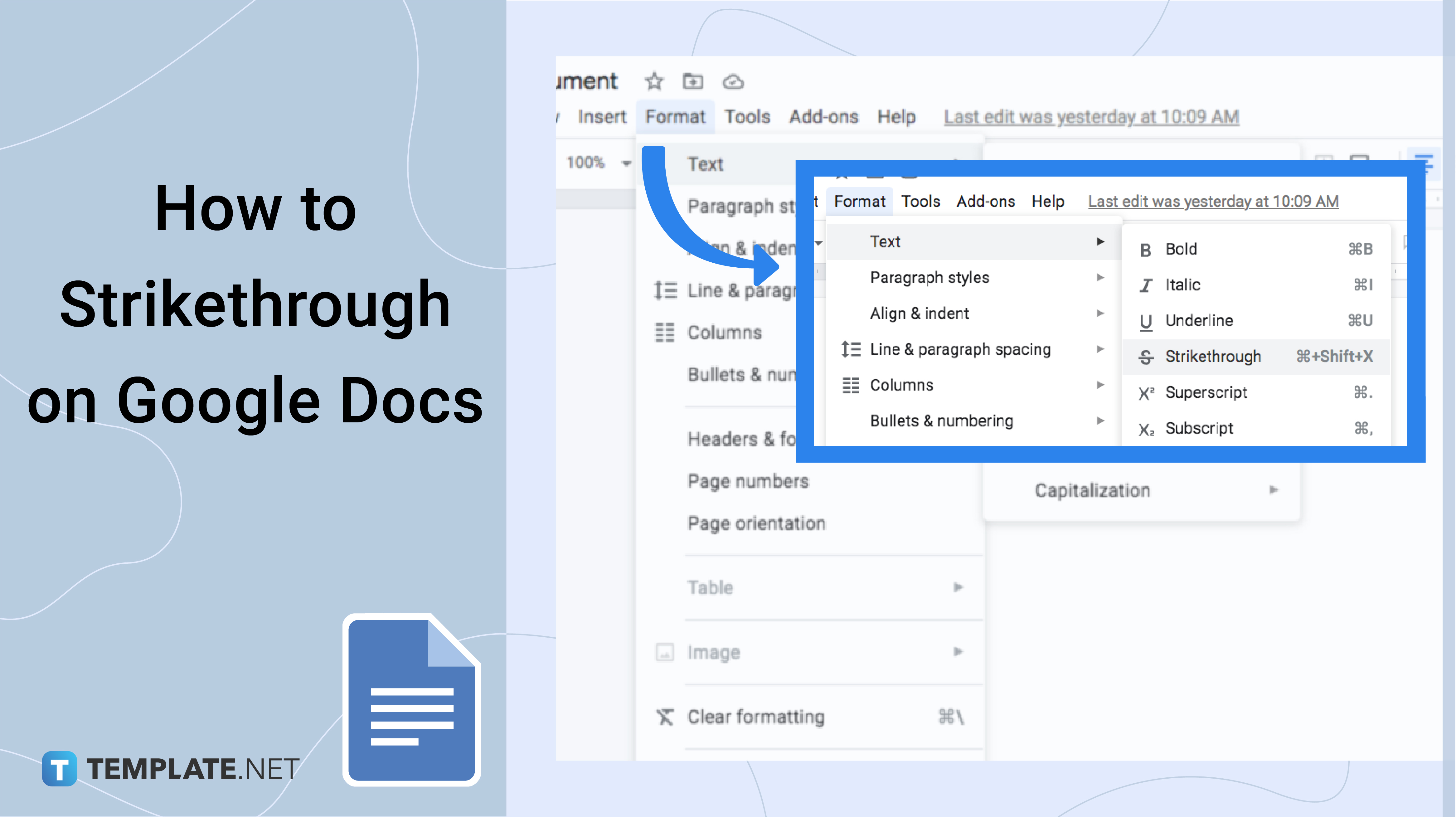 How to Strikethrough on Google Docs