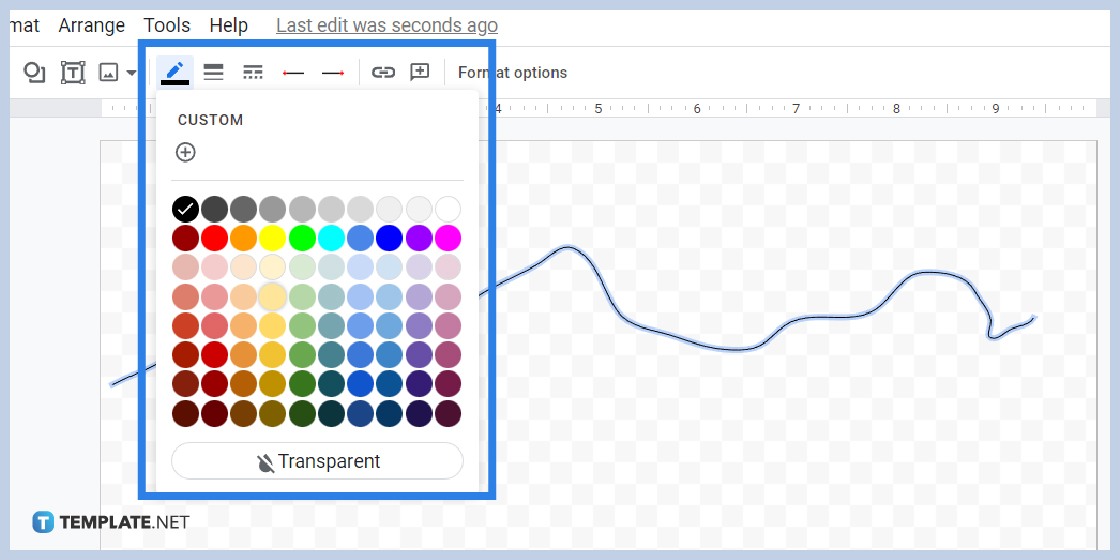 how to use the scribble tool in google drawings step