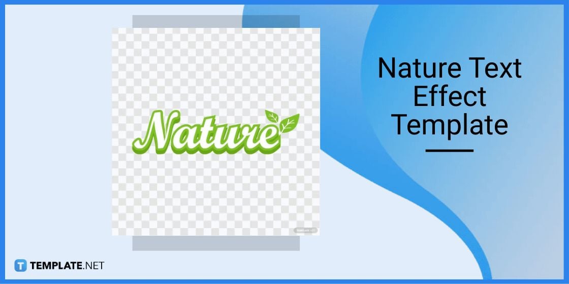 nature text effect template
