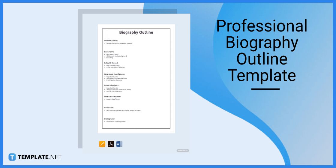 professional biography outline template