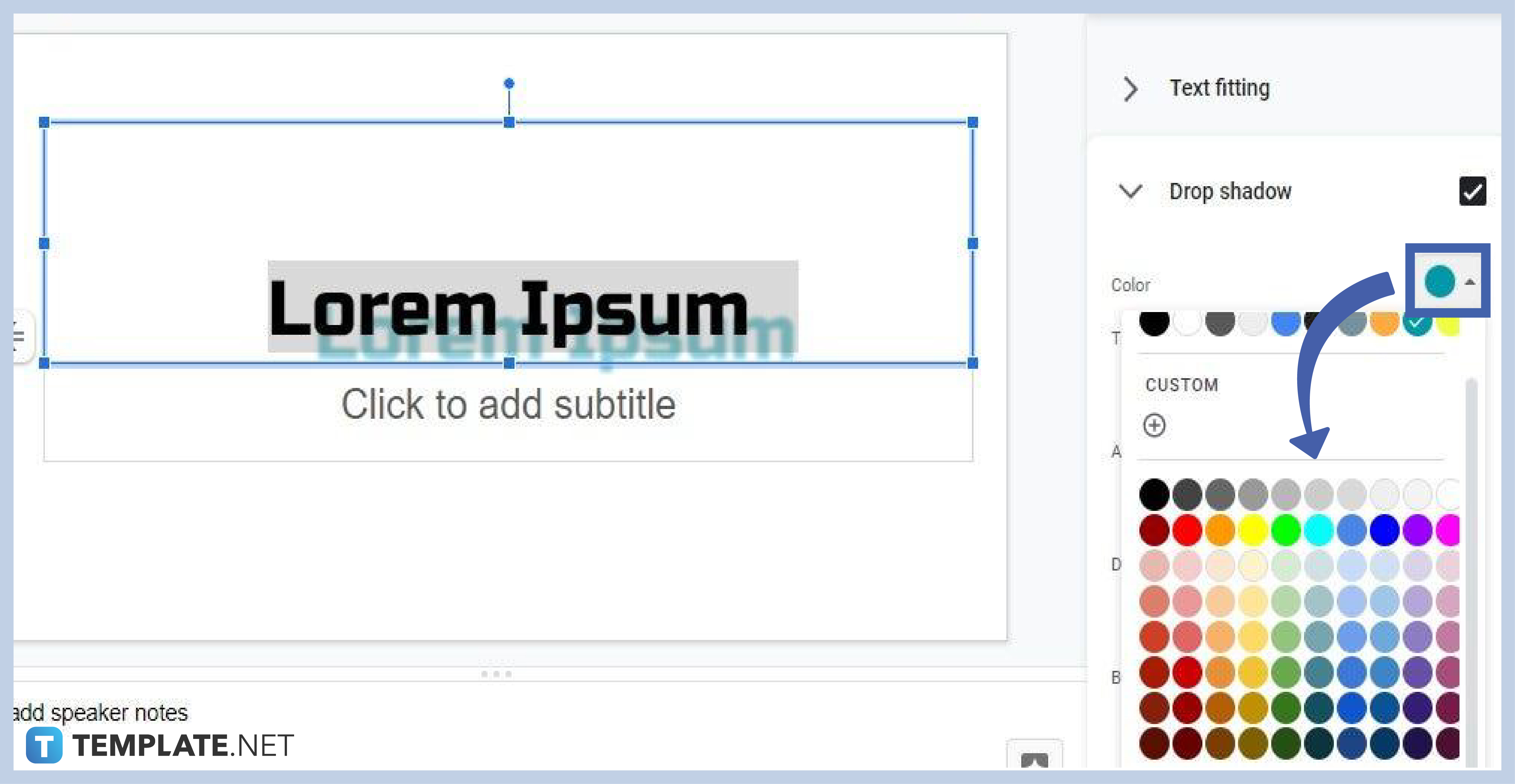 step 4 change the shadow color 0