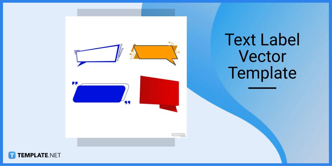 text label vector template
