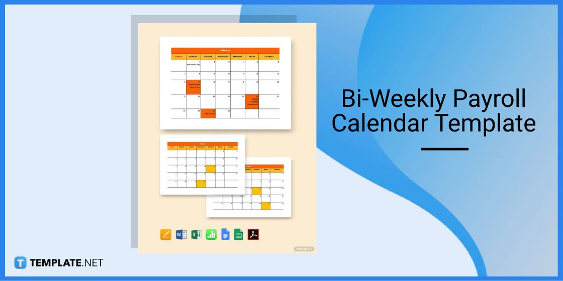 bi weekly payroll calendar template