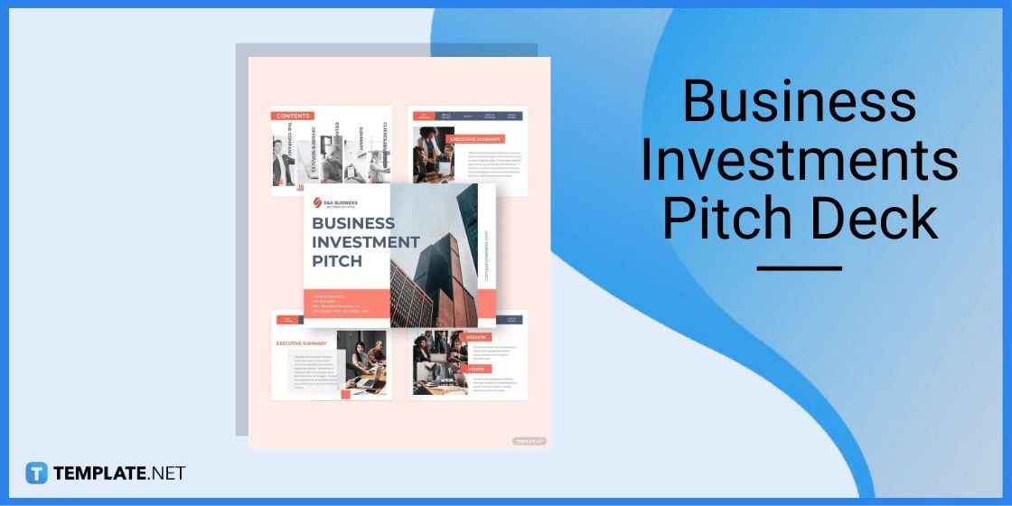 business investments pitch deck template