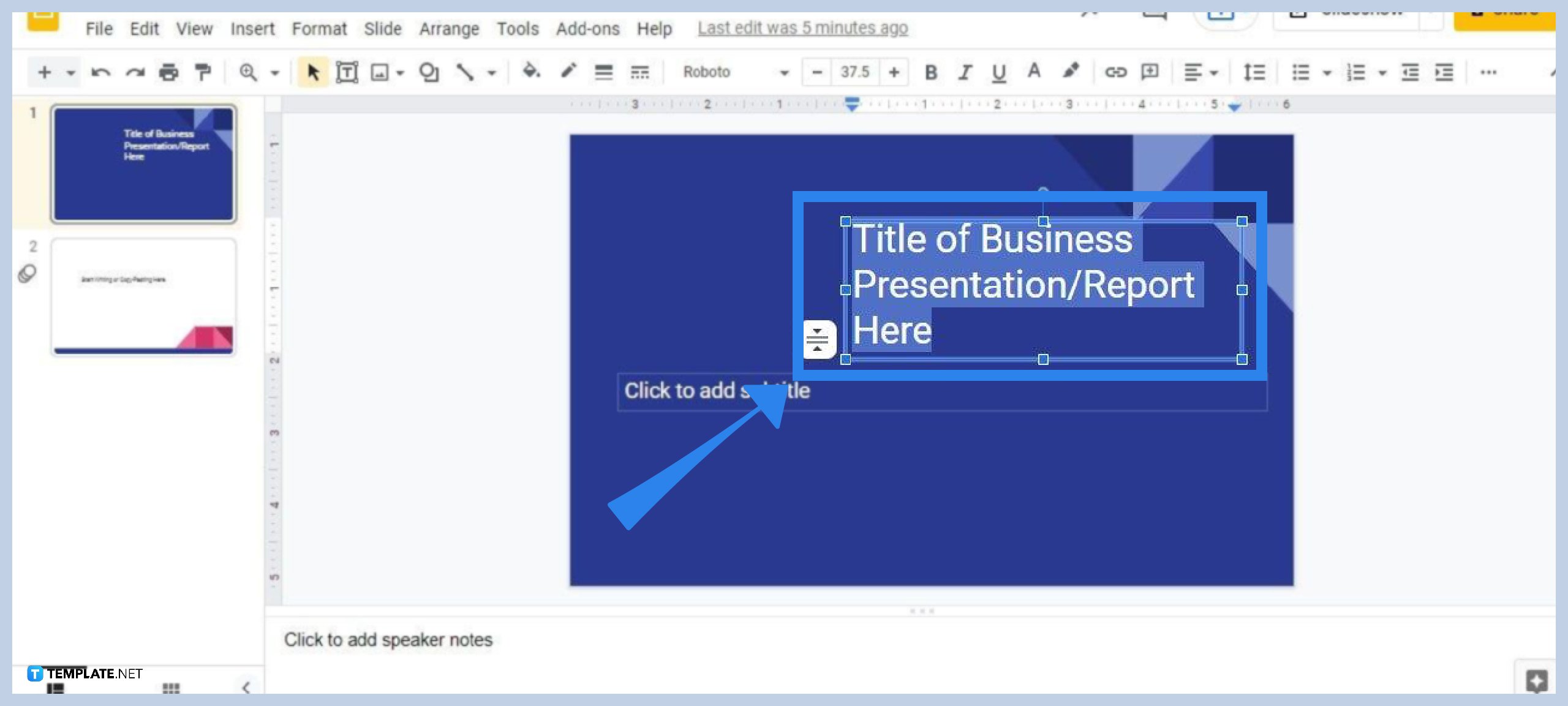design a google slides presentation for professionals step 0