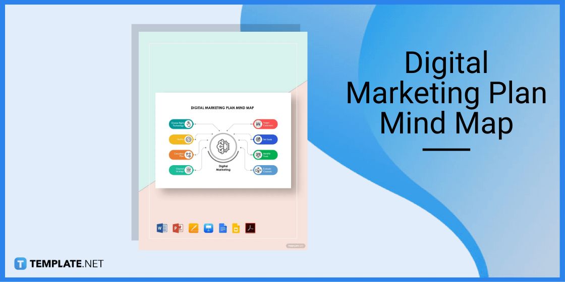 digital marketing plan mind map template