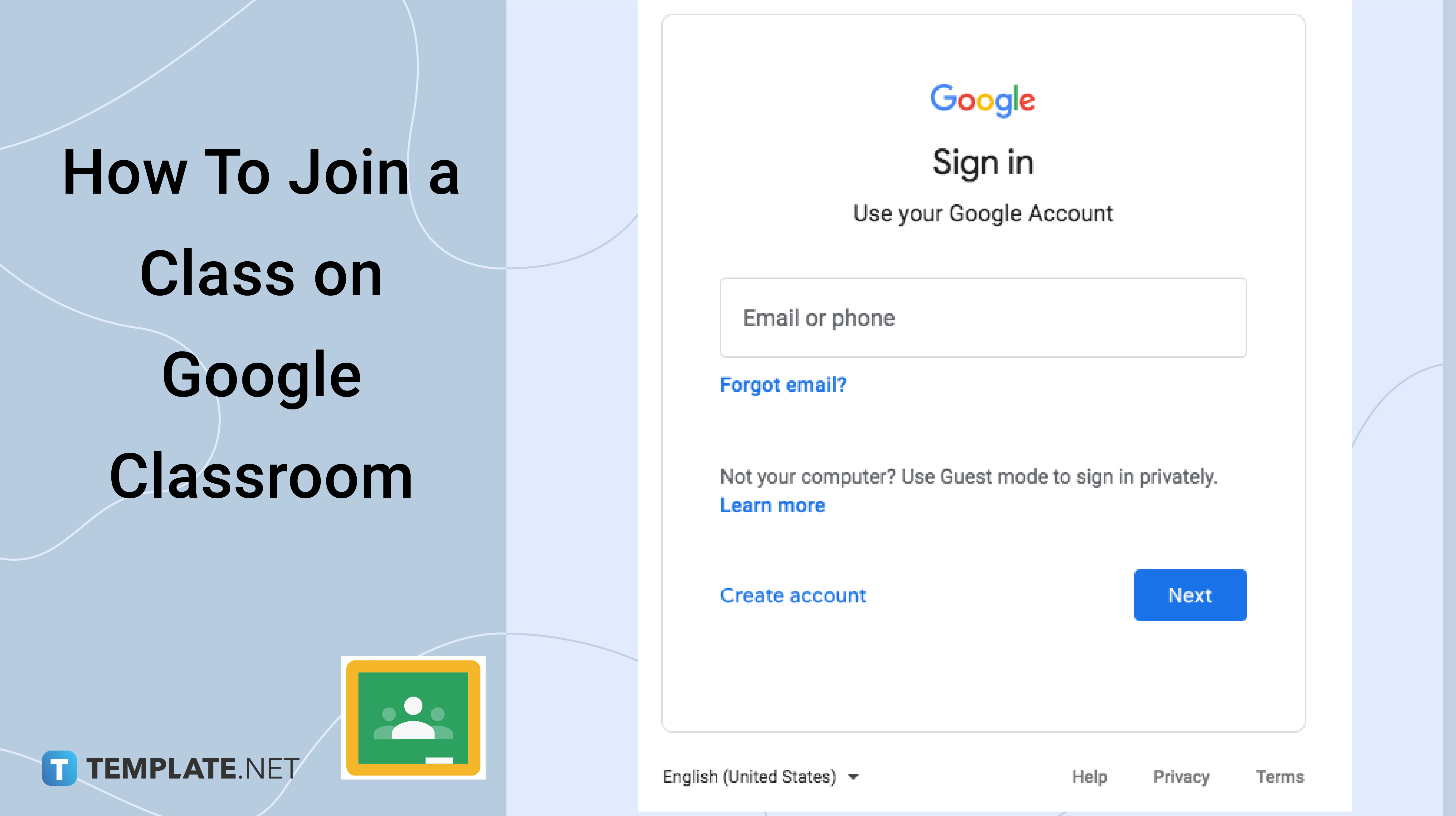 Sign In to Google Classroom