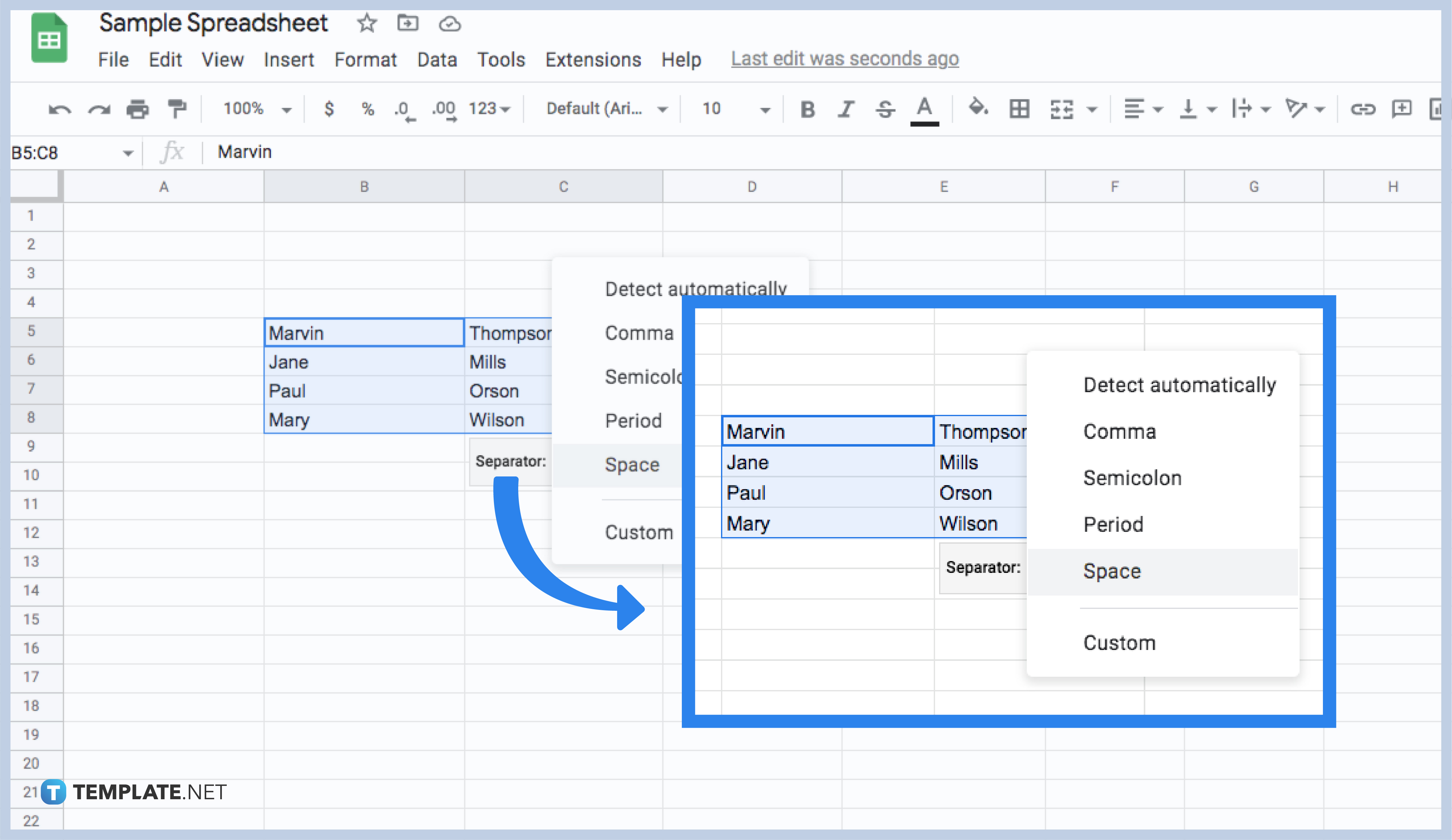 how-to-split-cells-google-sheets