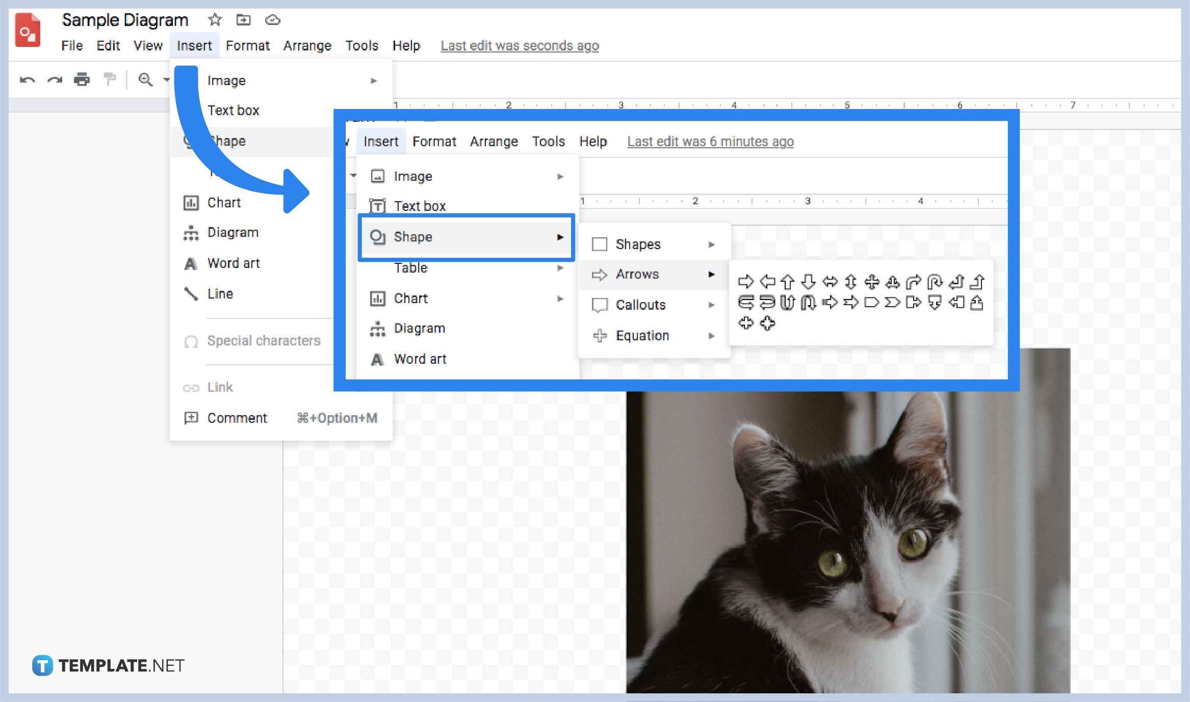 how to add annotations on screenshot images in google drawings step