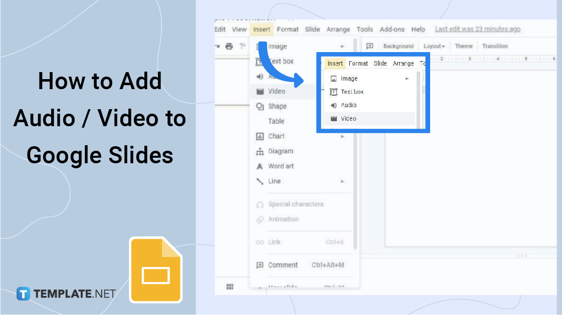 how to make a video presentation with audio google slides