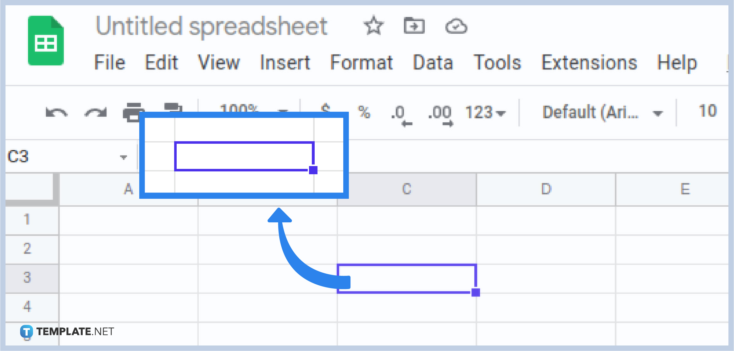 How to make all cells same size in google sheets