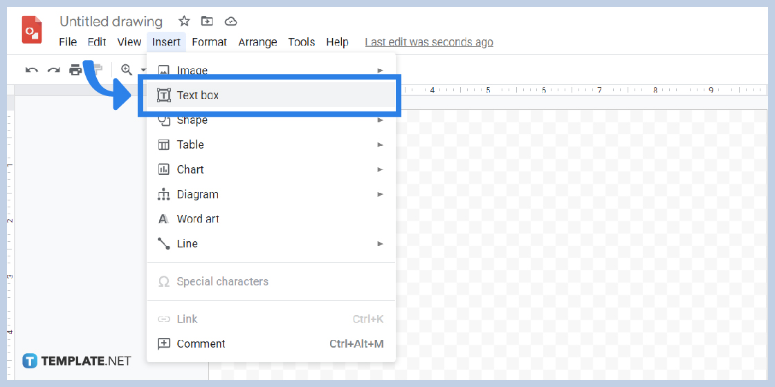 how to insert text change color font and size in google drawings step