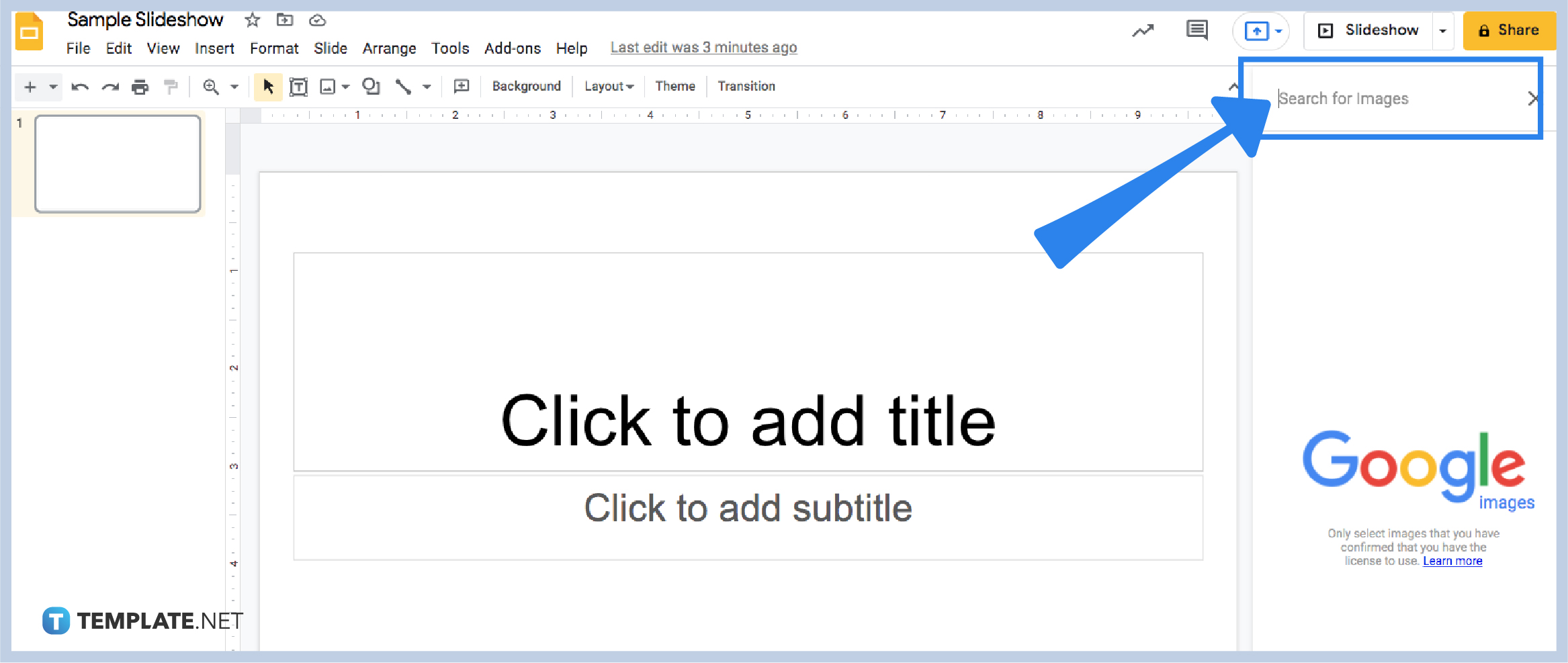 how to insert a photo in the google drawings step