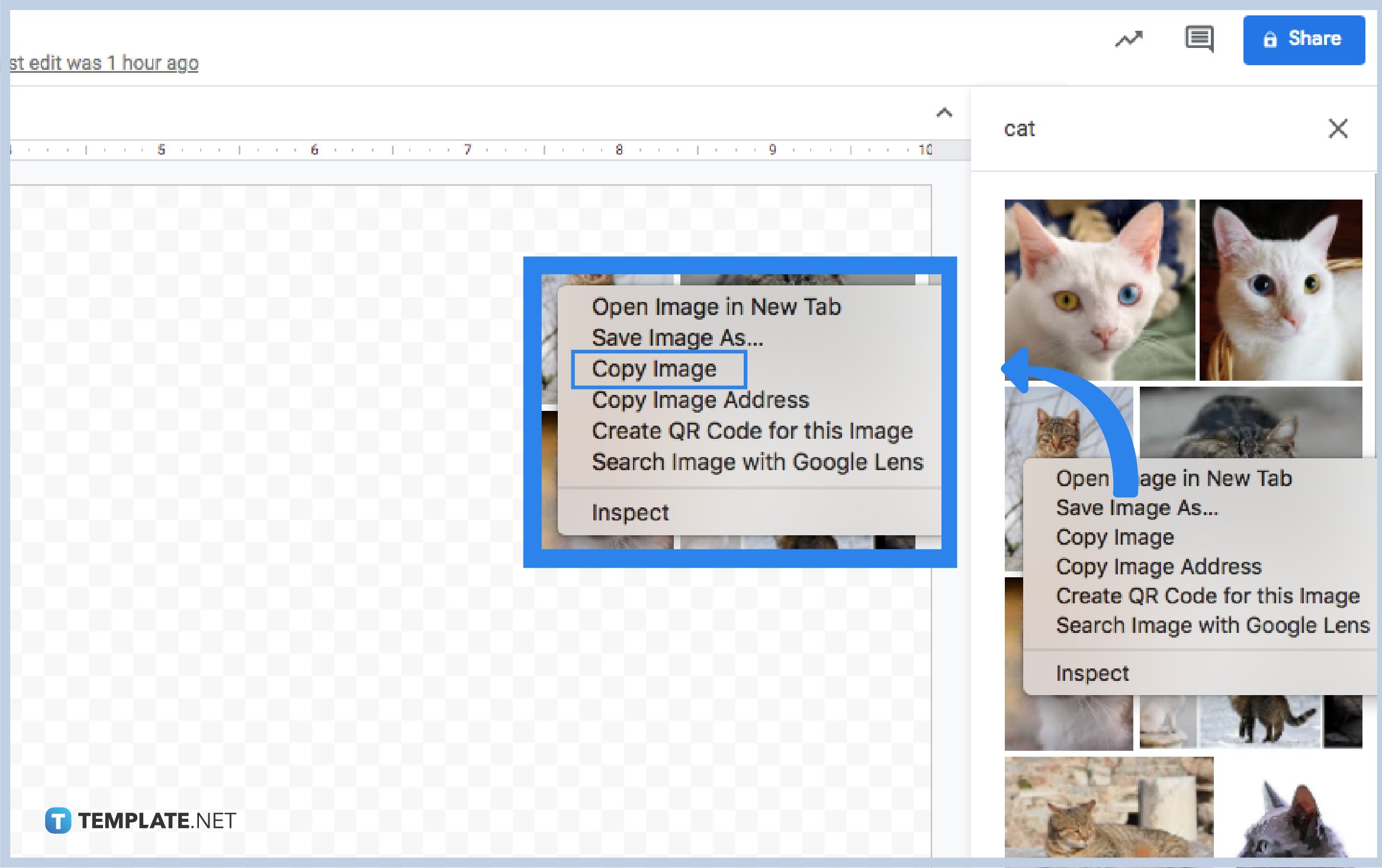 how to insert a photo in the google drawings step