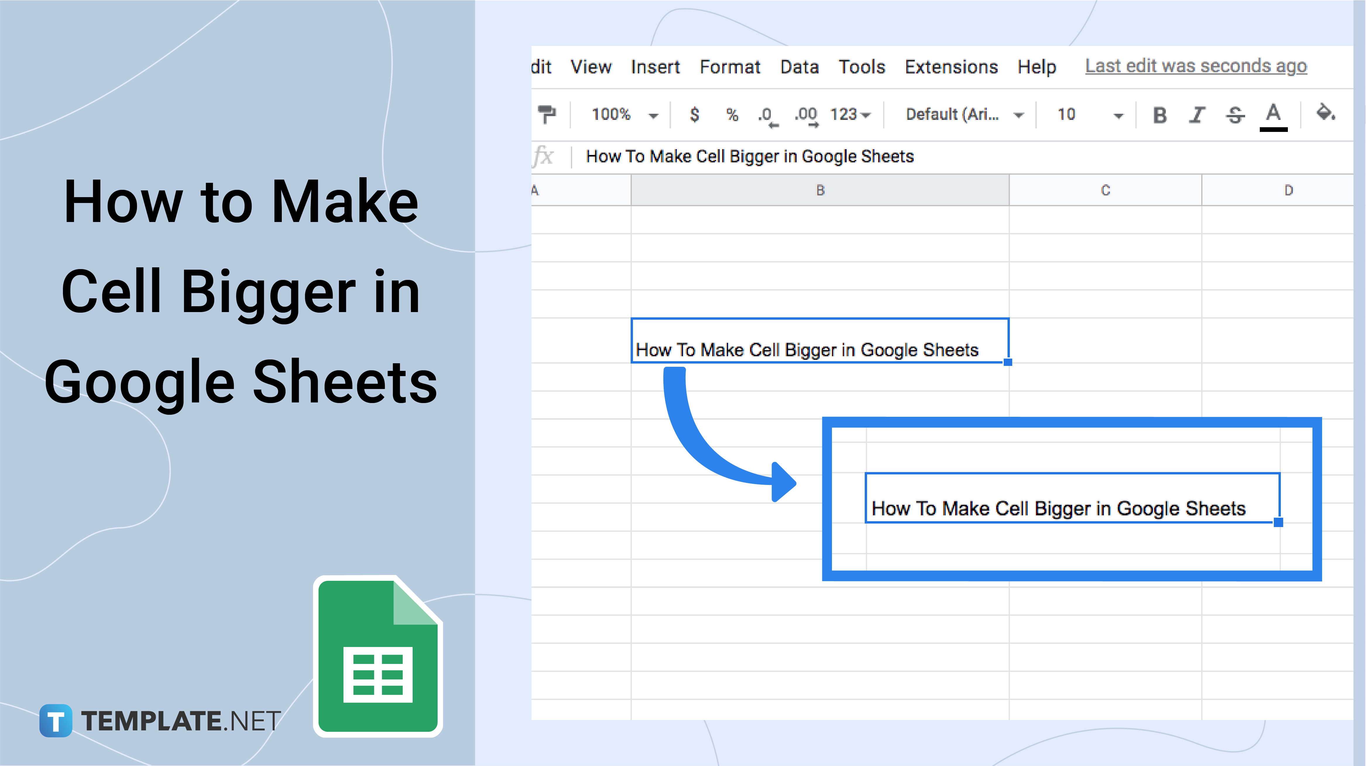 How to make all cells same size in google sheets