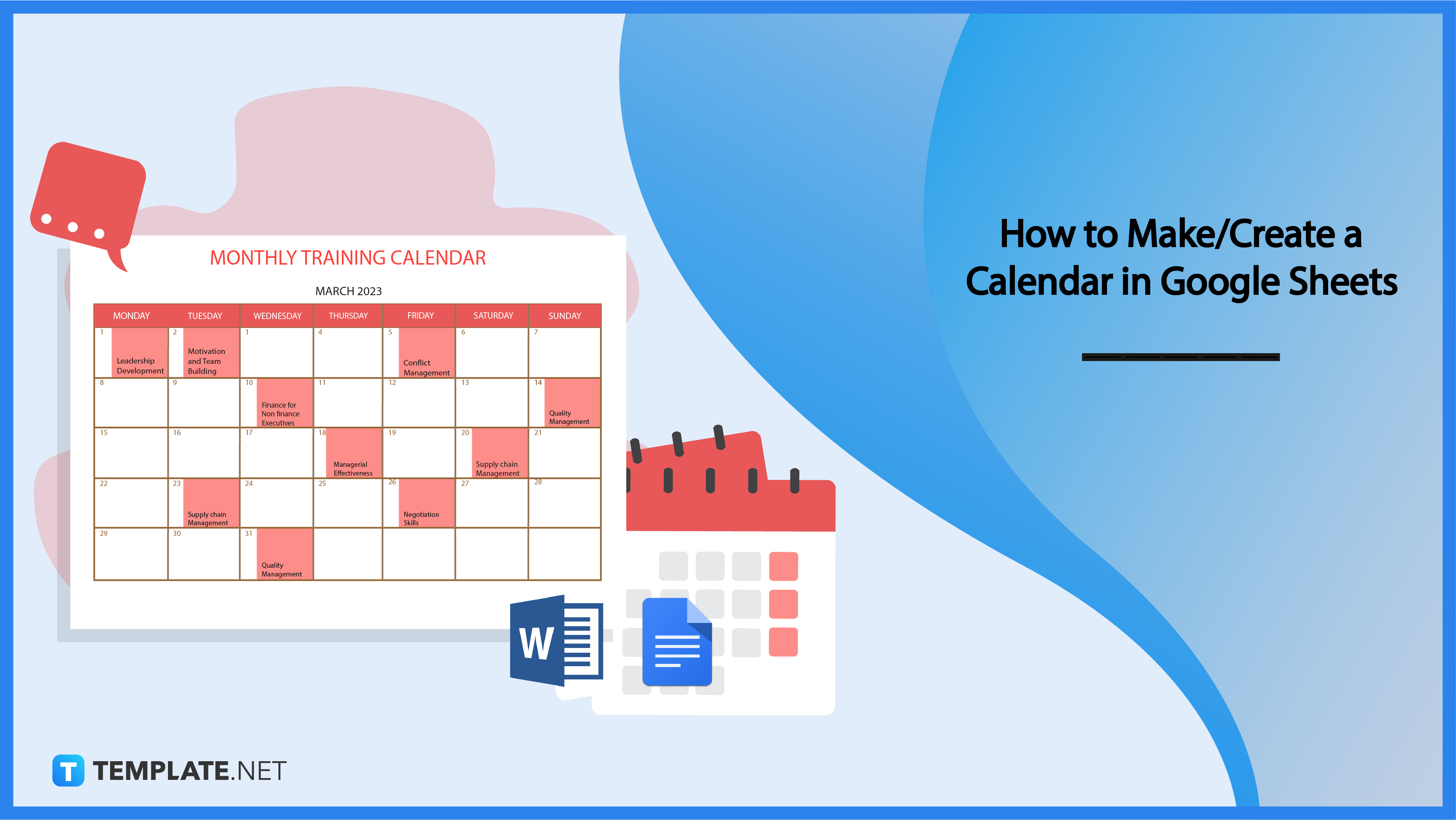 How to Make/Create a Calendar in Google Sheets [Templates + Examples] 2023