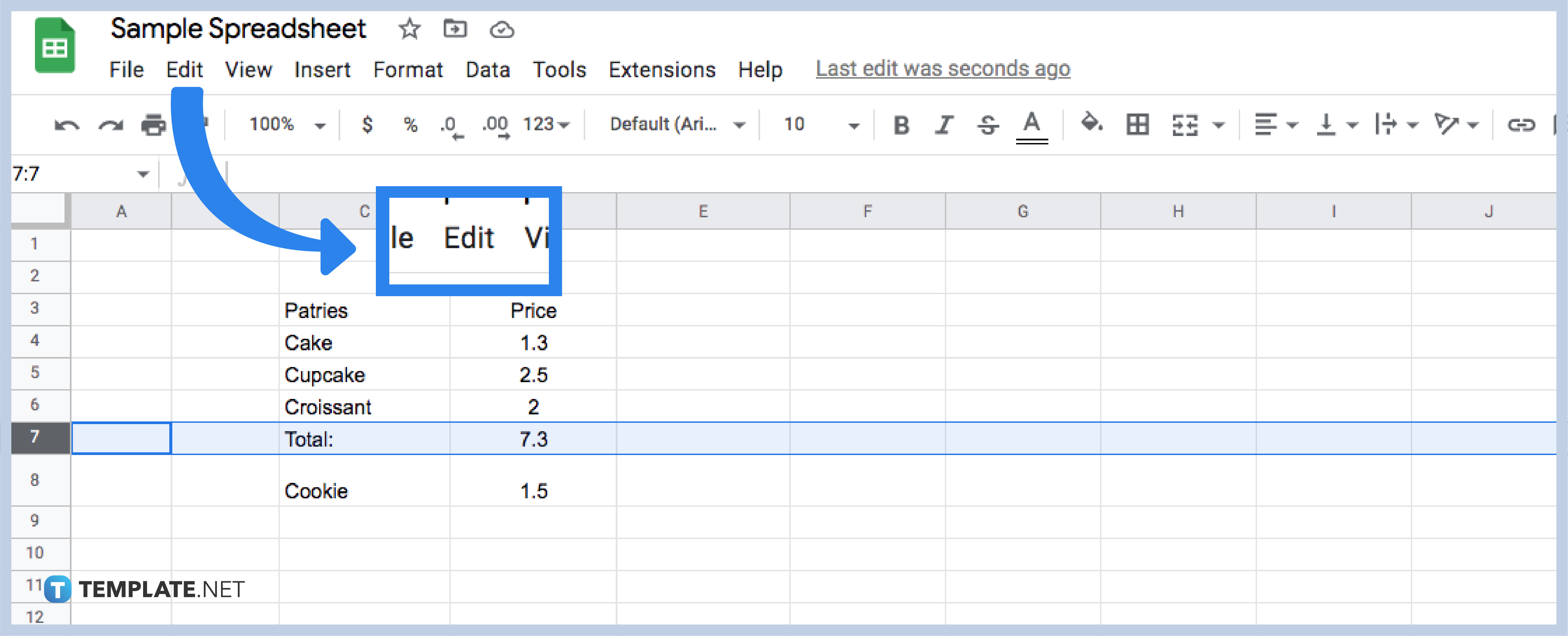 how to move a row up and down in google sheets step