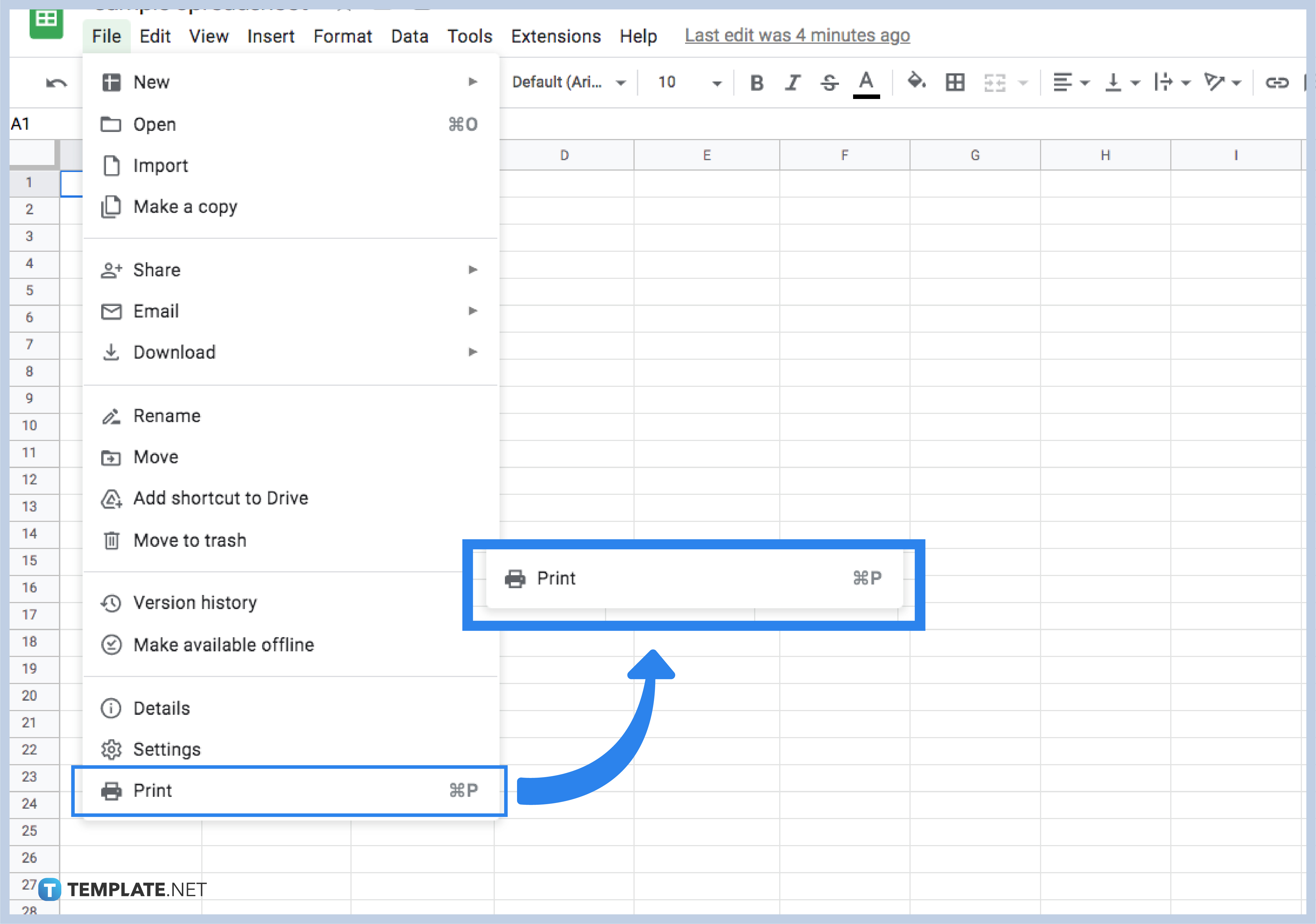 how to view page breaks in google sheets step