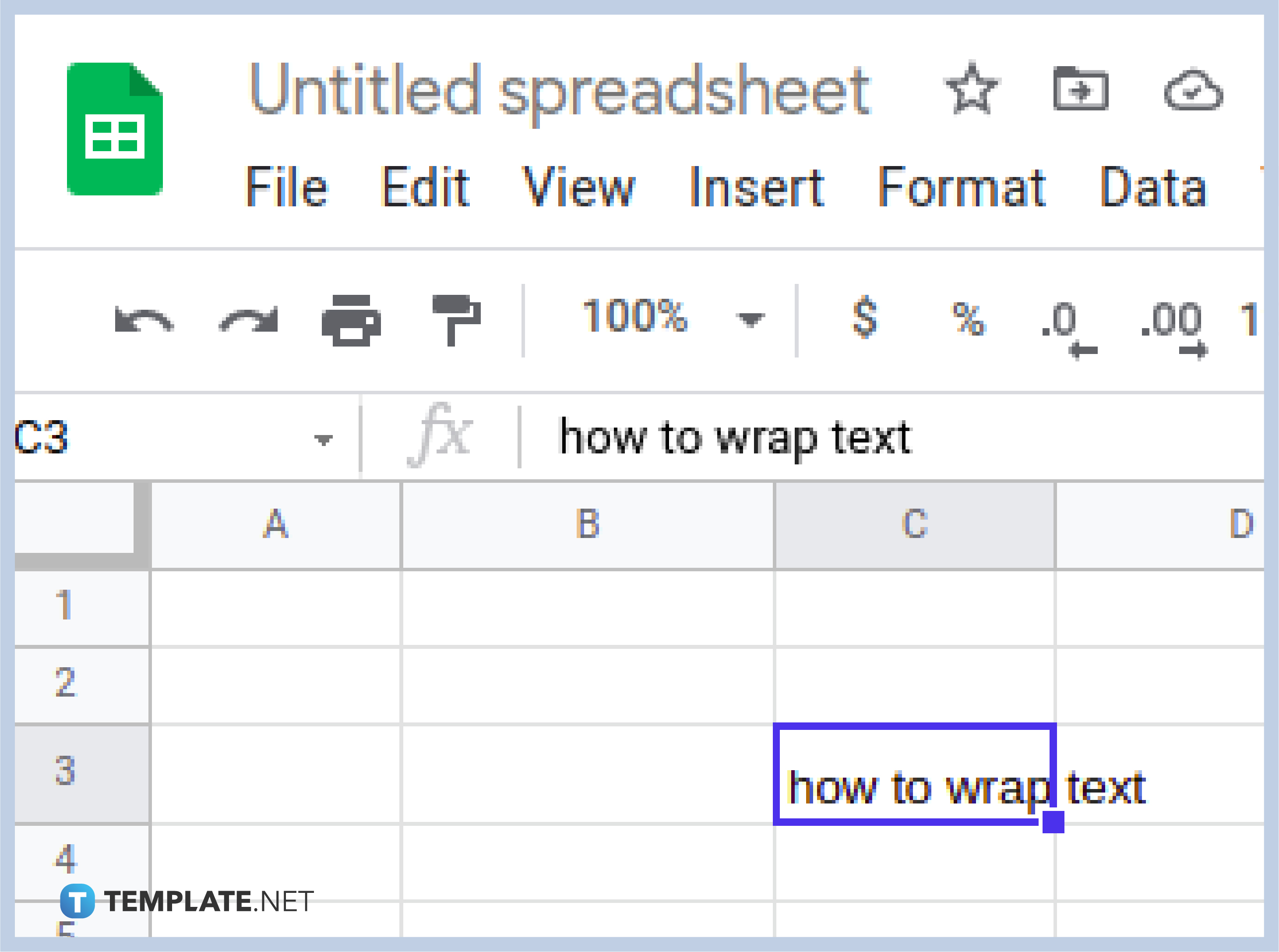 how to wrap text in google sheets step