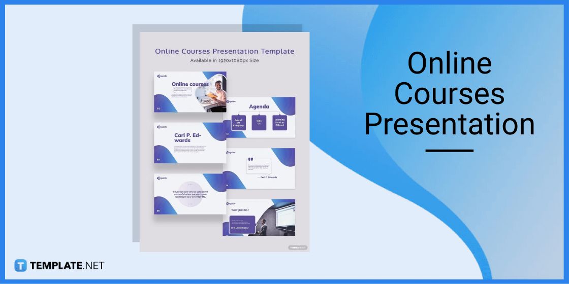 online courses presentation template