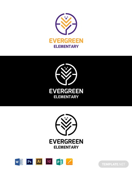 modèle-de-logo-evergreen-elementary