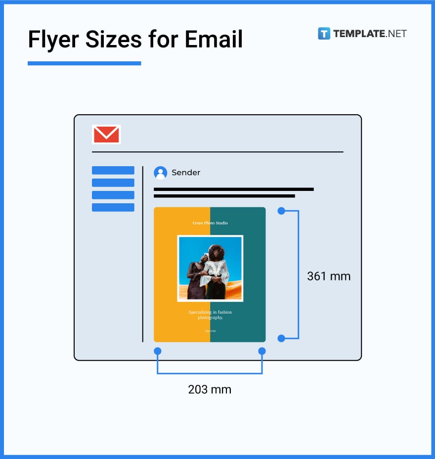flyer sizes for email