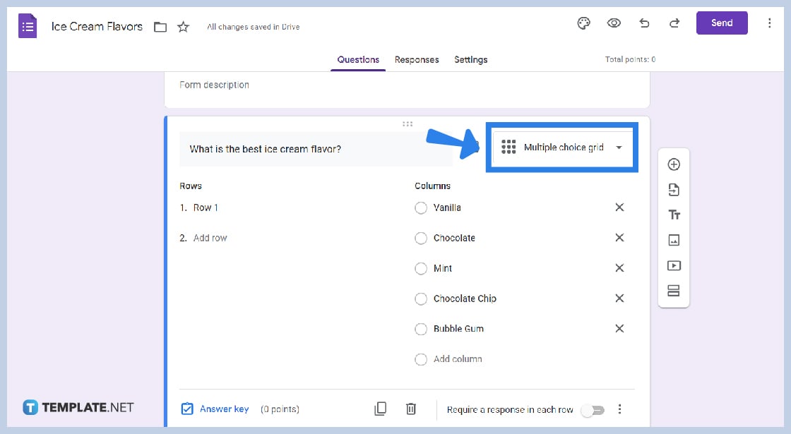 how can i rank options in google forms step