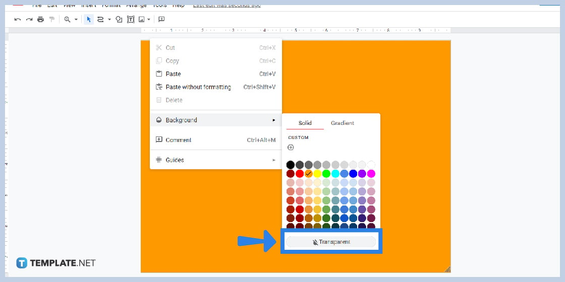 how to change the background on google drawings step