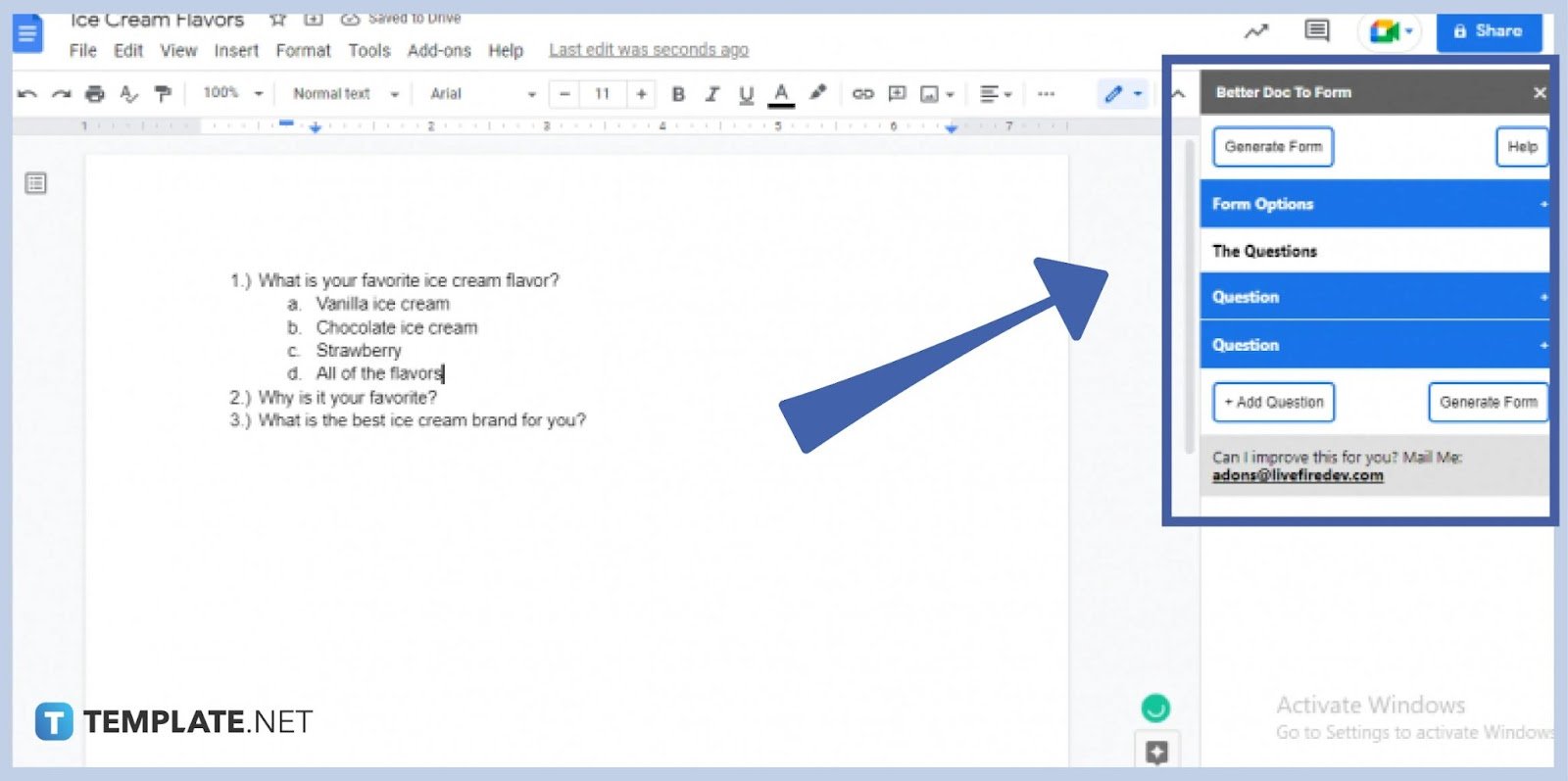 how to convert google doc to google form step 10