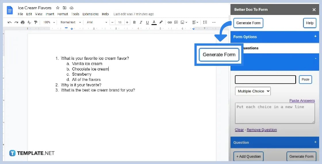 how to convert google doc to google form step