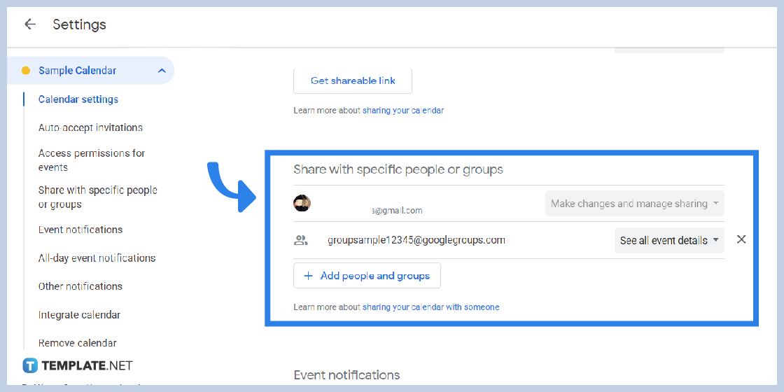 how to create a google calendar for a group step