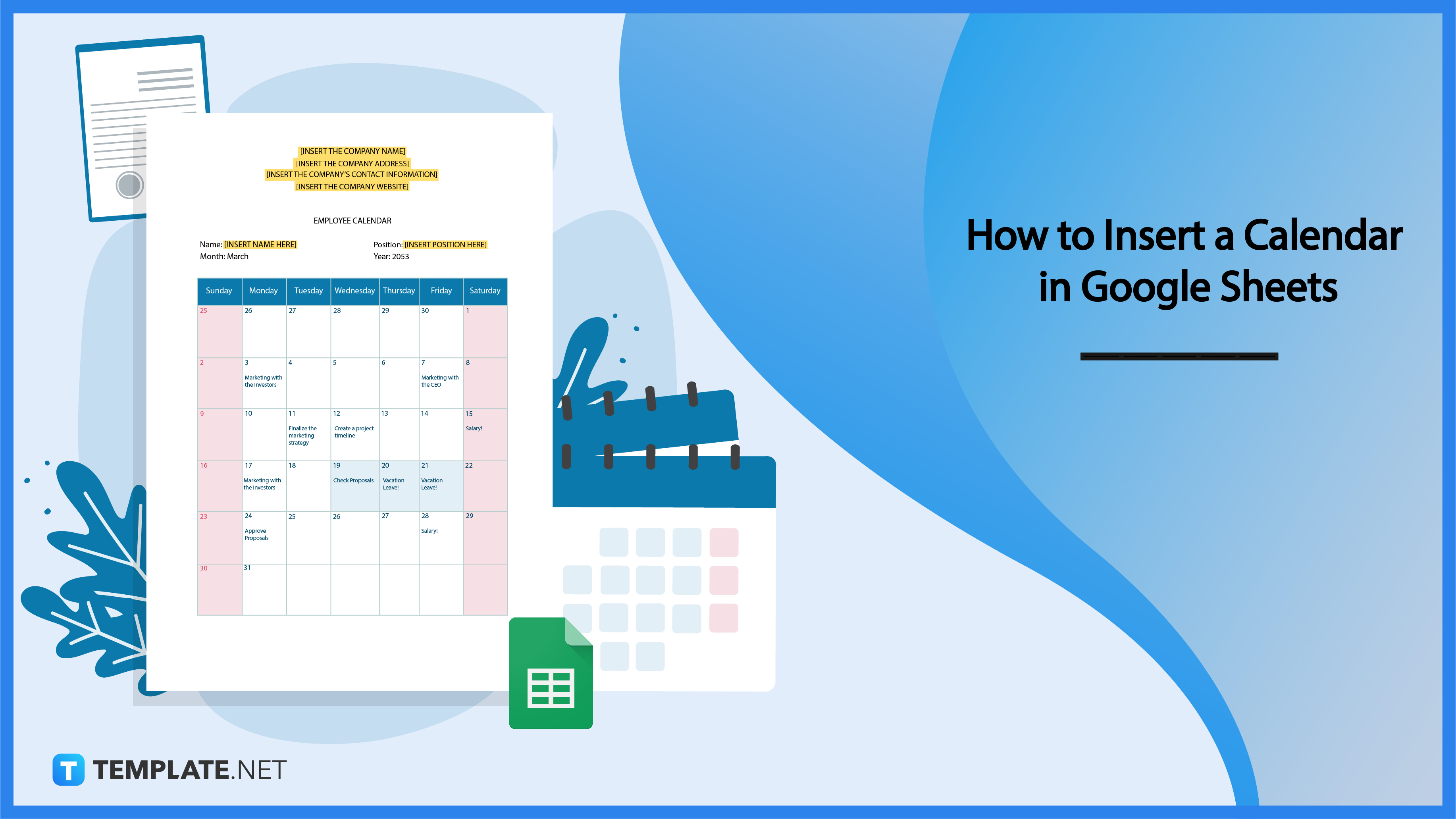 How To Insert A Calendar In Google Sheets Templates Examples 2023