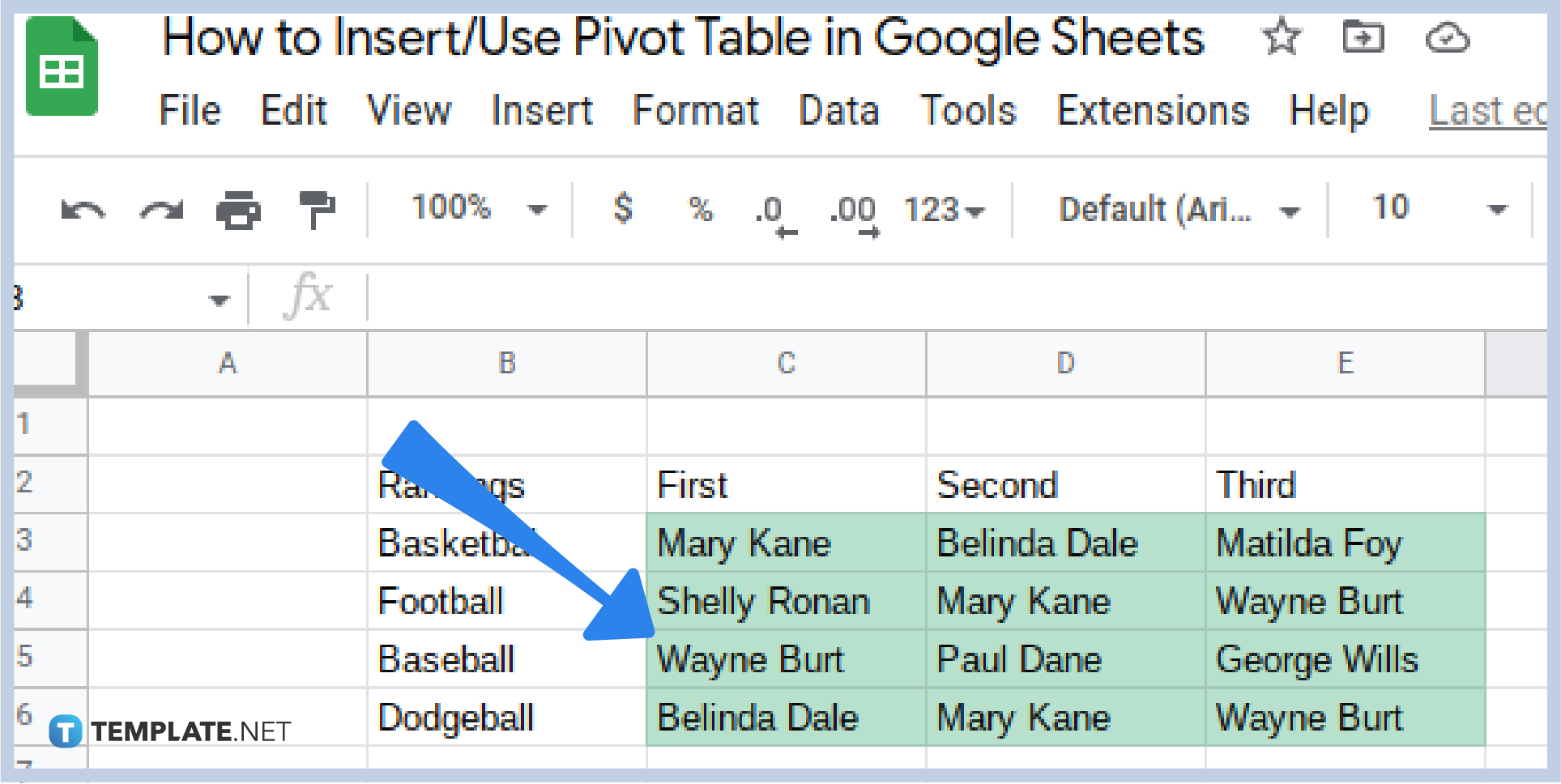 how-to-insertuse-pivot-table-in-google-sheets-step-1