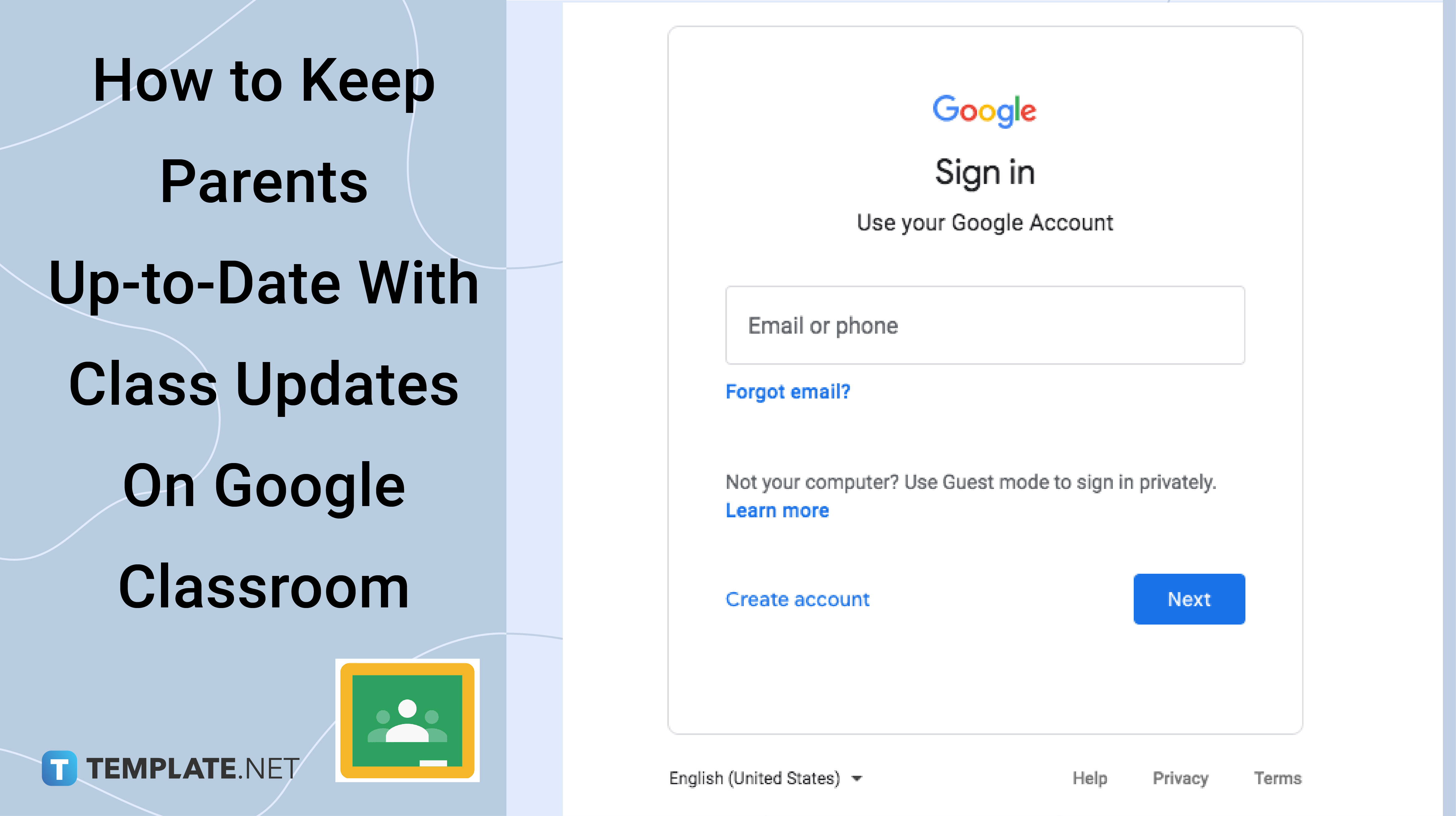 Sign In to Google Classroom