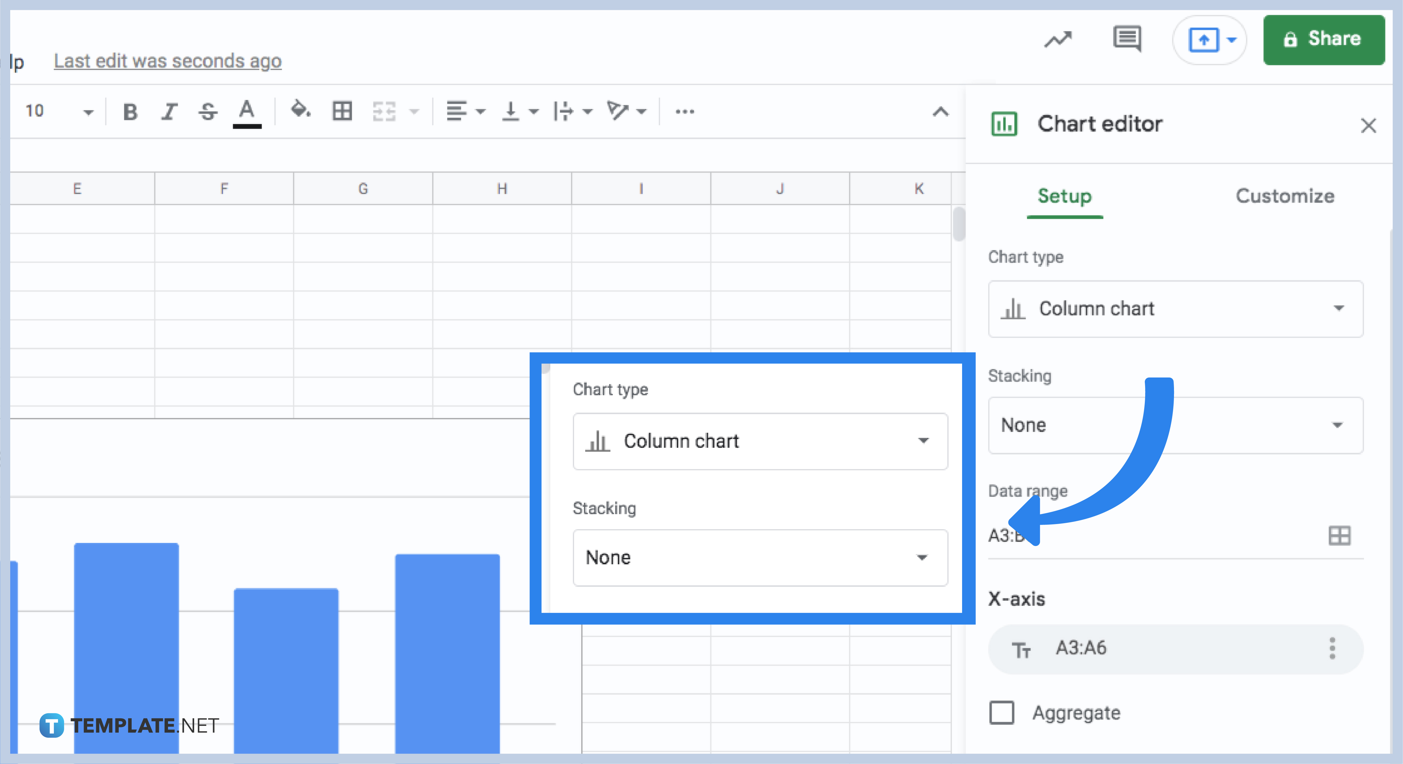 how to make a bar graph in google sheets step