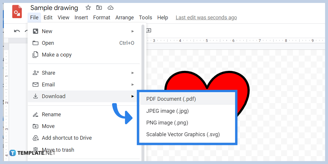 how to make and save a google drawing step