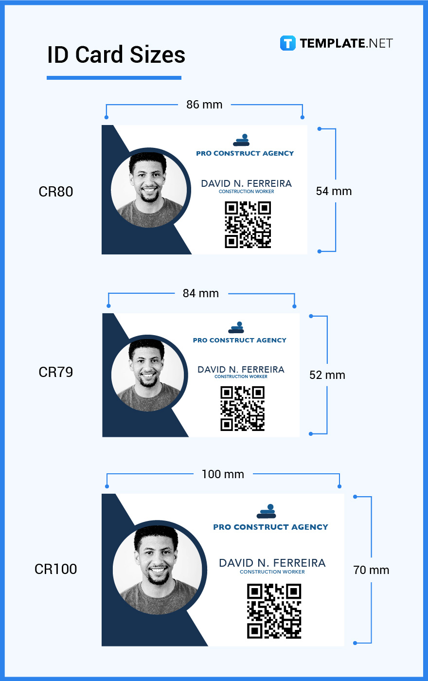 id card sizes