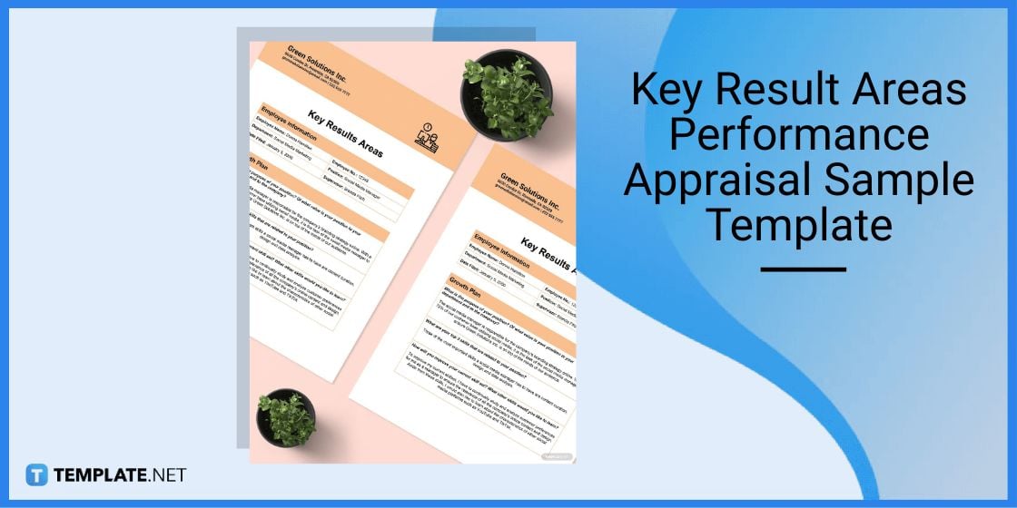 key result areas performance appraisal sample template