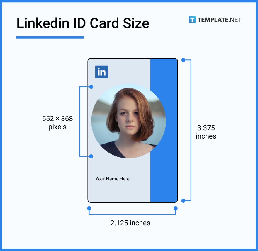 linkedin id card size