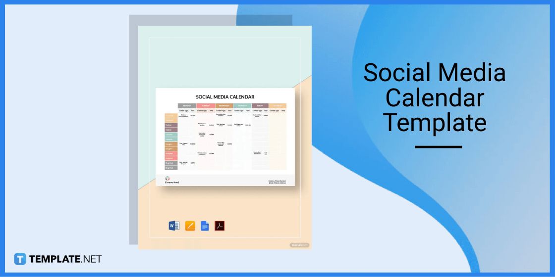 social media calendar template