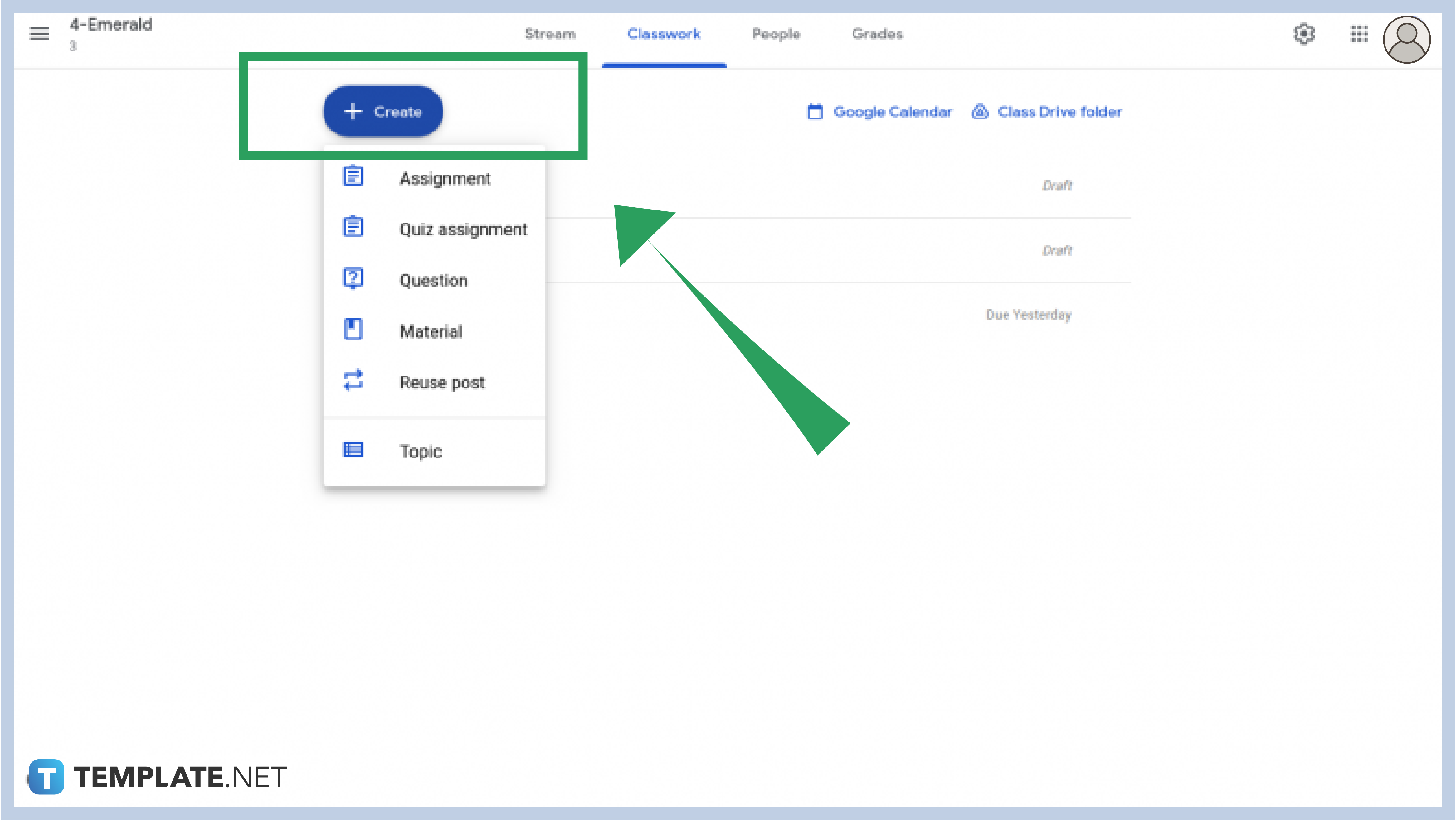 how to add attachment to google classroom assignment