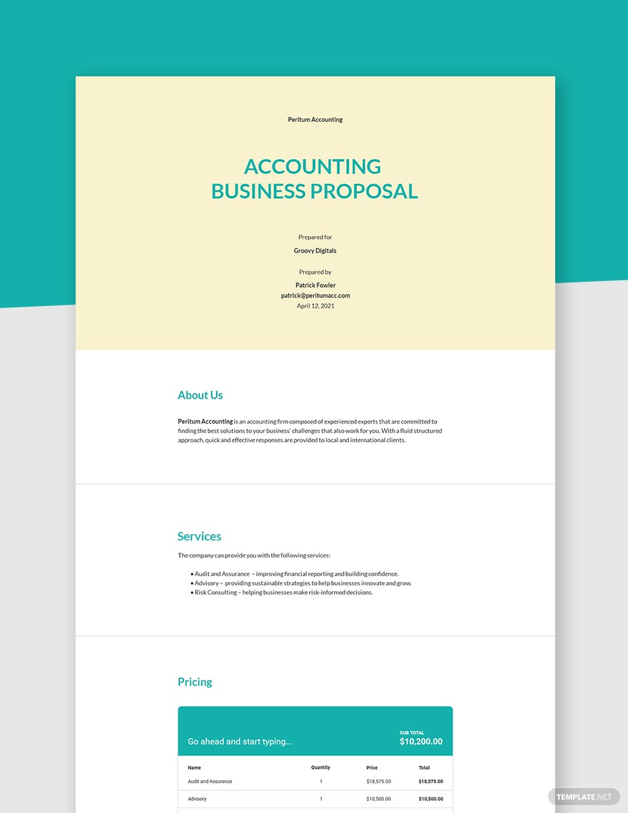 accounting proposal