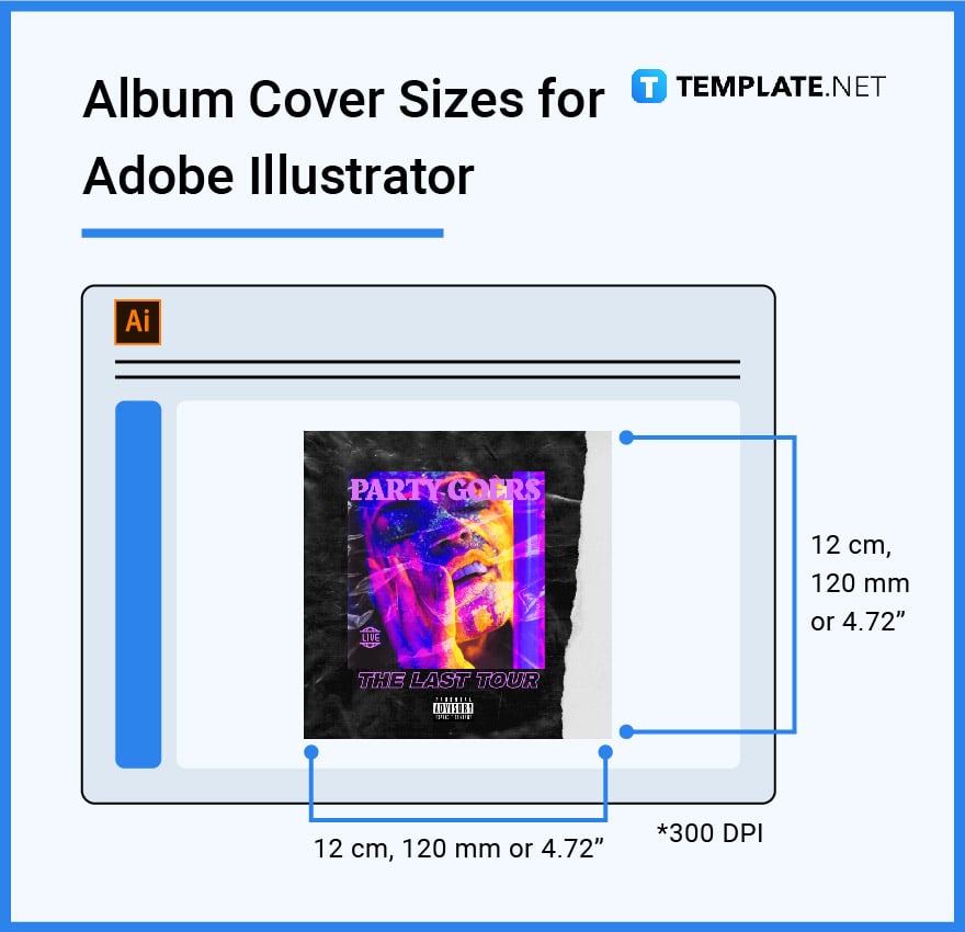 album cover sizes for adobe illustrator