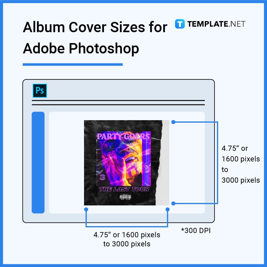 album cover sizes for adobe photoshop