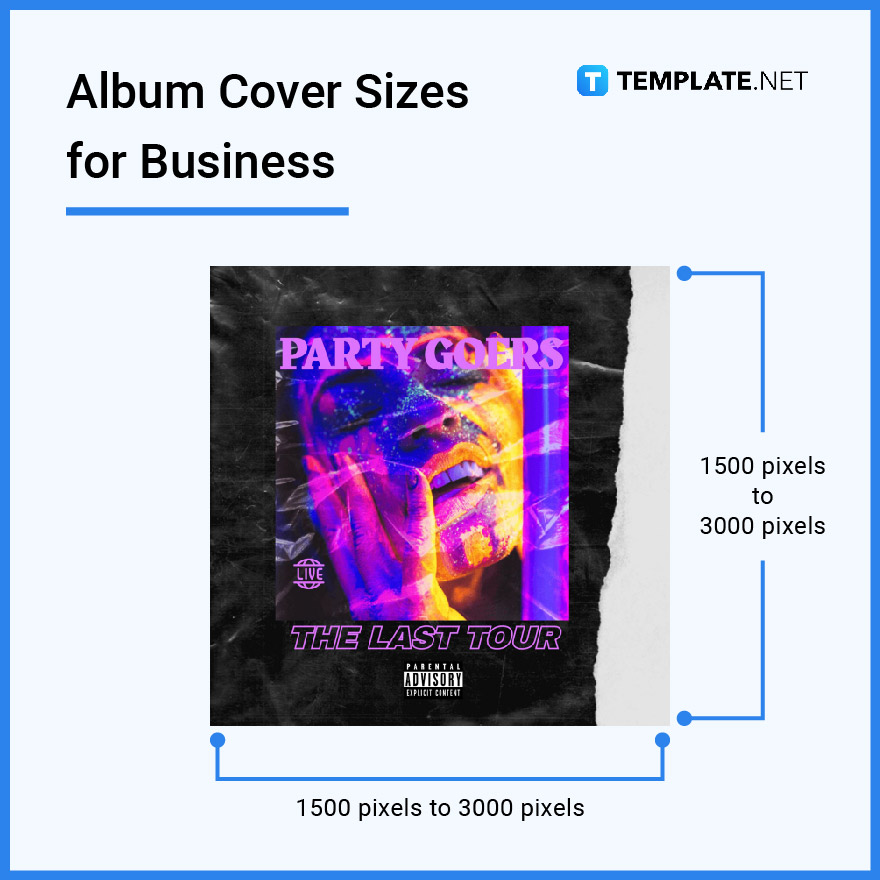 album cover sizes for business