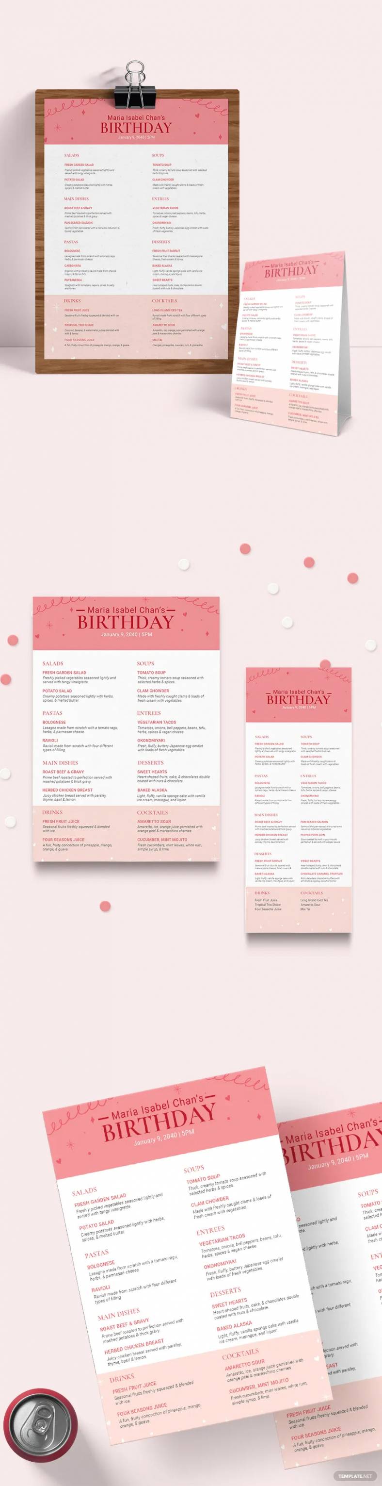 birthday menus 788x30
