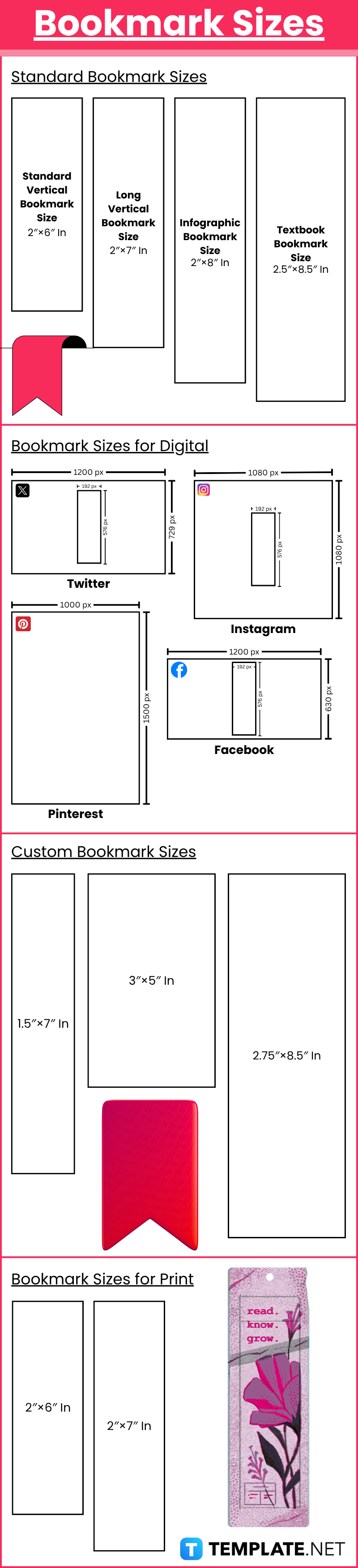 Bookmark Sizes