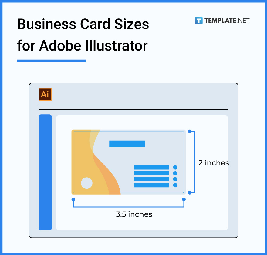 visiting card size in mm