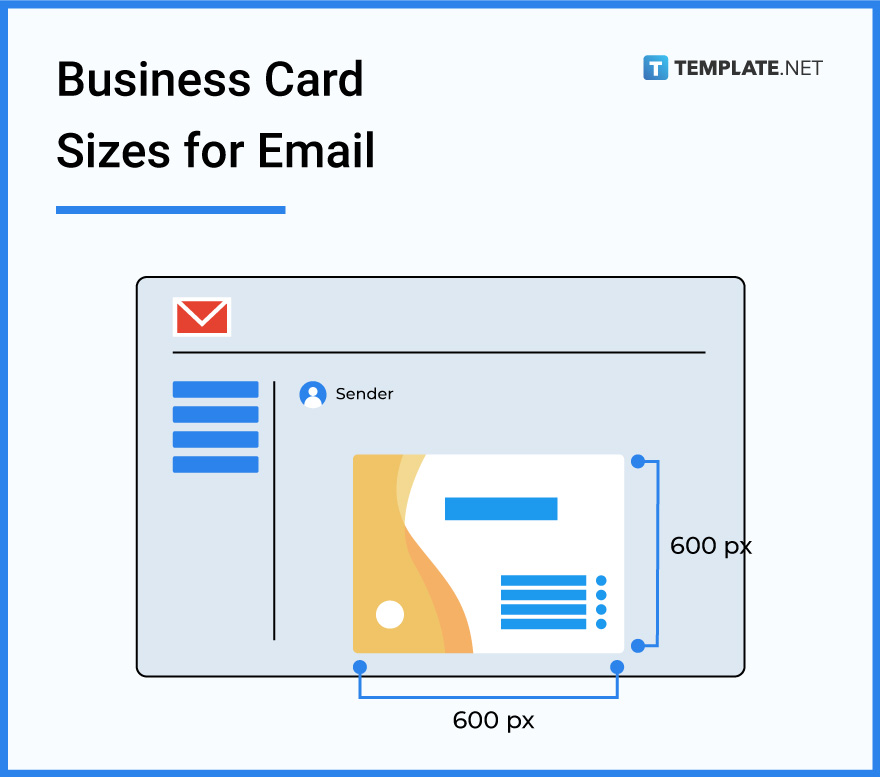 business card sizes for email