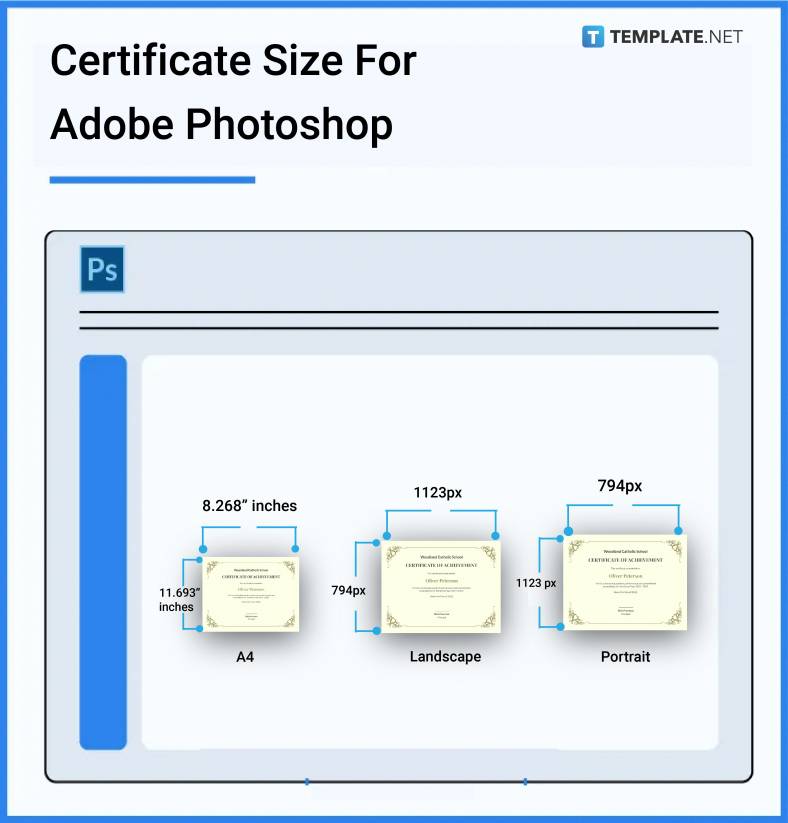 Certificate Size Dimension, Inches, mm, cms, Pixel